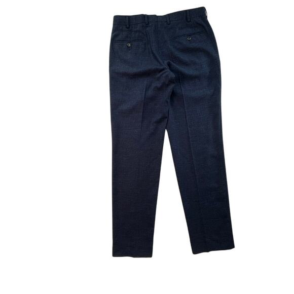 Proper Cloth Dino Filarte Navy Wool Linen Stretch Dress Pants Size 34x33 - Picture 3 of 10